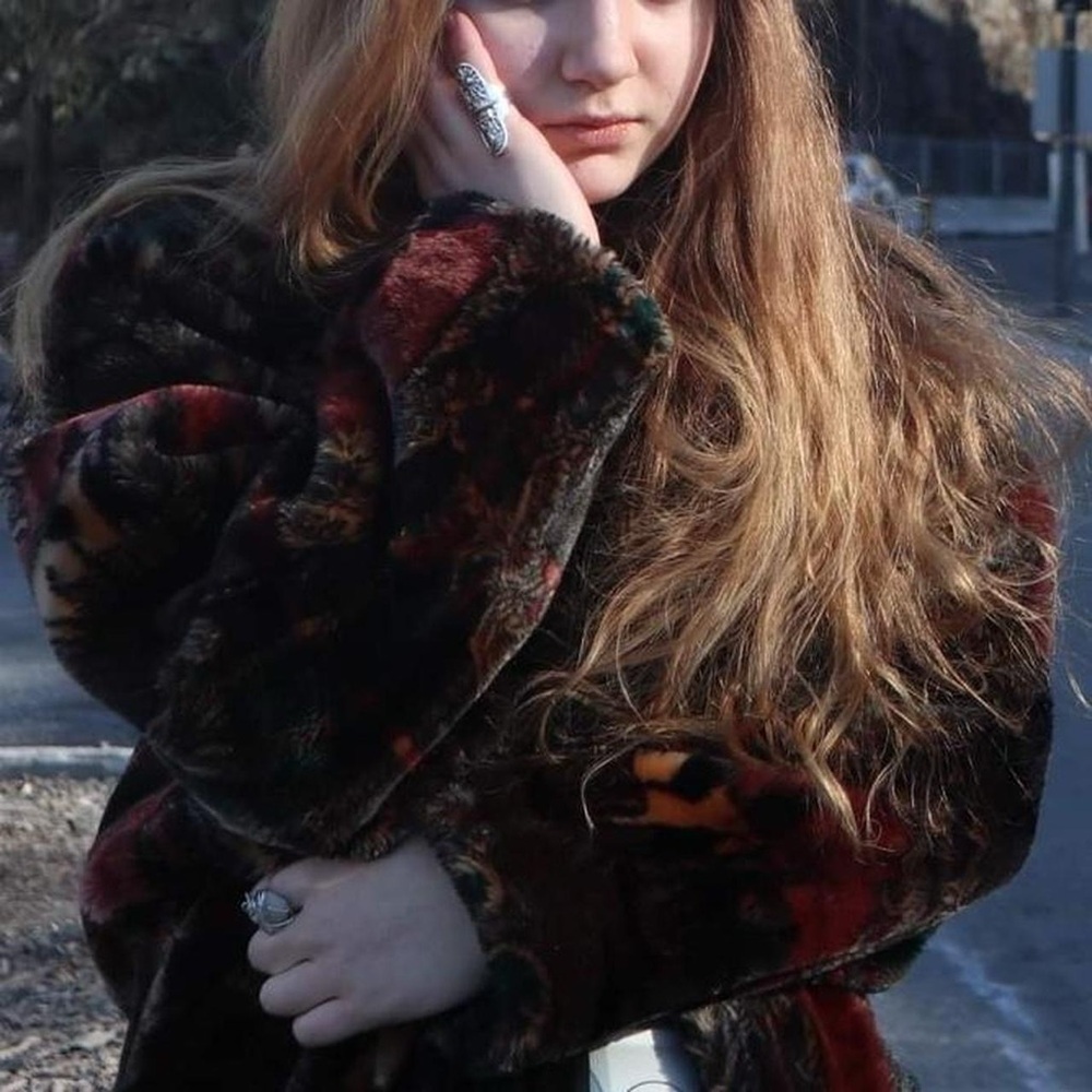 Multicolor Patterned Coat - Picture 4 of 4